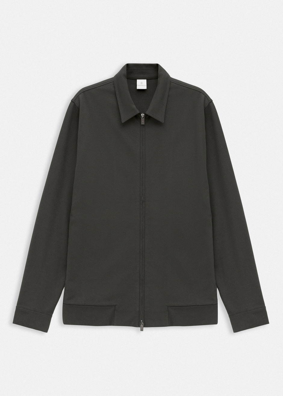 Haki Renk Gömlek Yaka Sweat Ceket - Boris Becker