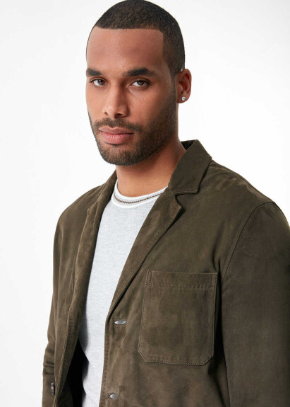 Haki Renk Safari Mont - 3