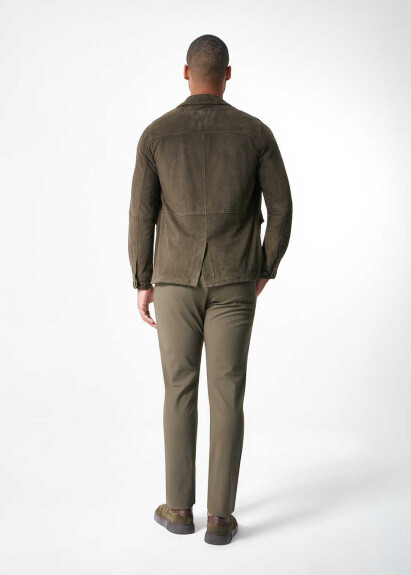 Haki Renk Safari Mont - 4