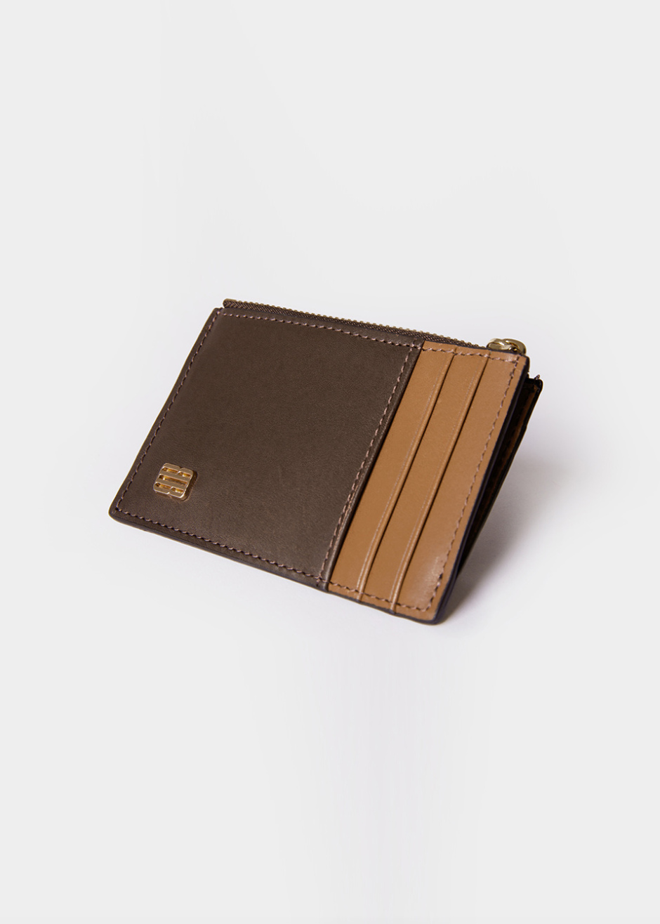 Kahve Renk Deri Kartlık - Boris Becker