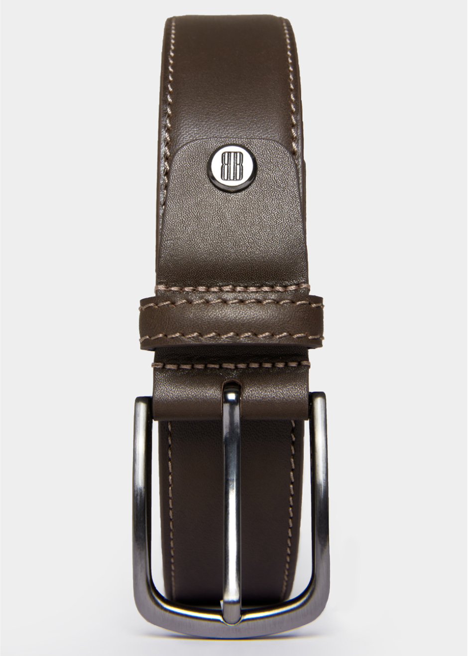 Kahve Renk Deri Kemer - Boris Becker