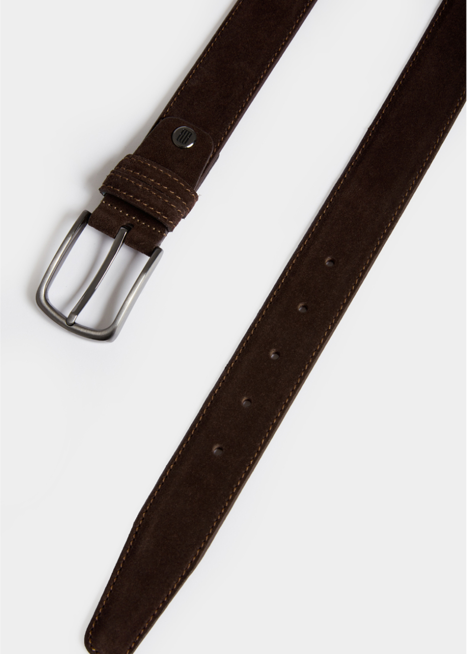 Kahve Renk Süet Kemer - Boris Becker