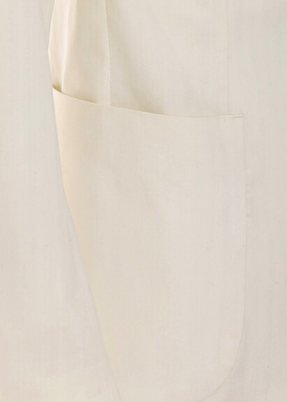 Kırık Beyaz Renk Keten Karışımlı Blazer Ceket - 3