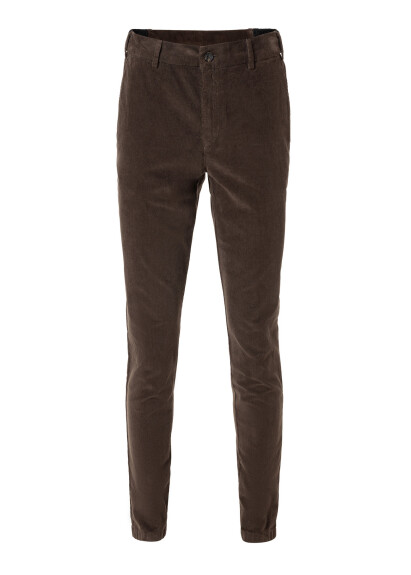 Koyu Kahve Renk Kadife Beli Lastikli Jogger Pantolon - 6