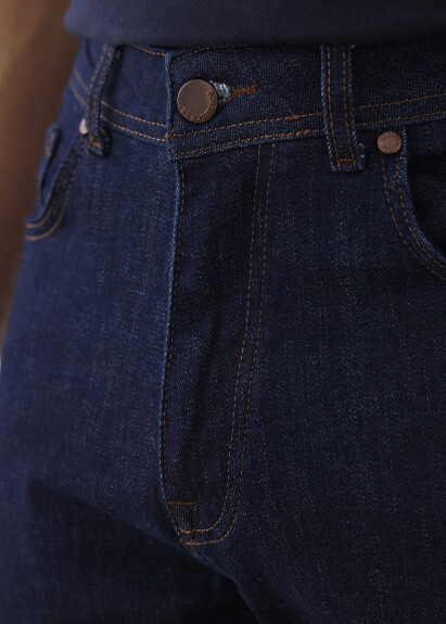 Lacivert Renk 5 Cep Denim Pantolon - 2