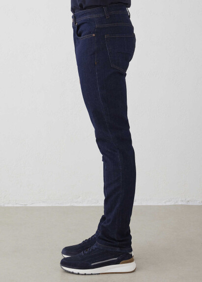 Lacivert Renk 5 Cep Denim Pantolon - 5