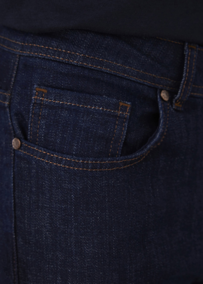 Lacivert Renk 5 Cep Denim Pantolon - 4