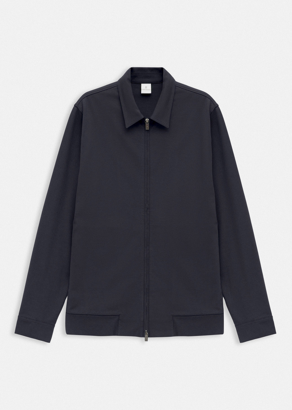 Lacivert Renk Gömlek Yaka Sweat Ceket - Boris Becker