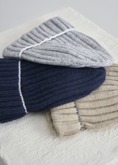 Lacivert Renk Kaşmir Bere - 4