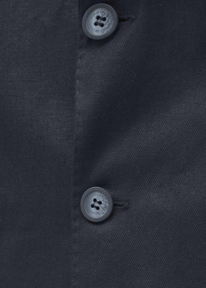 Lacivert Renk Keten Karışımlı Blazer Ceket - 2