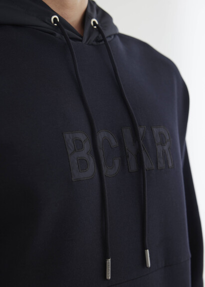 Lacivert Renk Logo Nakışlı Kapüşonlu Sweat - 2