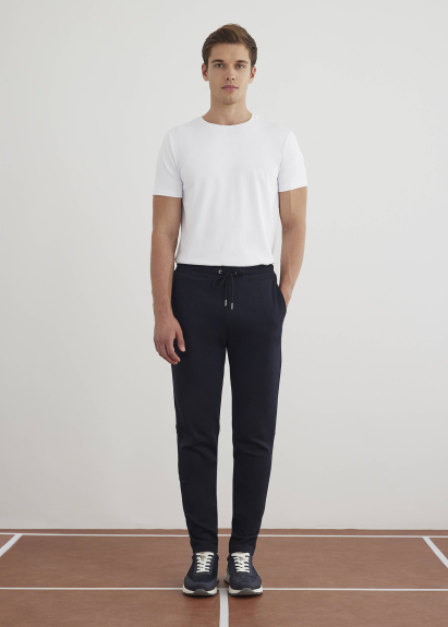 Lacivert Renk Örme Kumaşdan Jogger Pantolon - Boris Becker