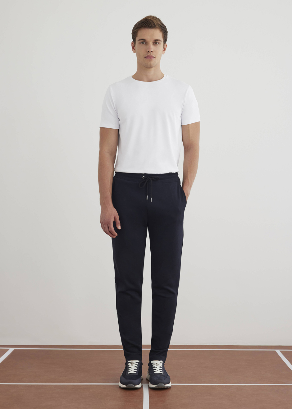 Lacivert Renk Örme Kumaşdan Jogger Pantolon - Boris Becker