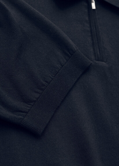 Lacivert Renk Polo Yaka Triko - 4