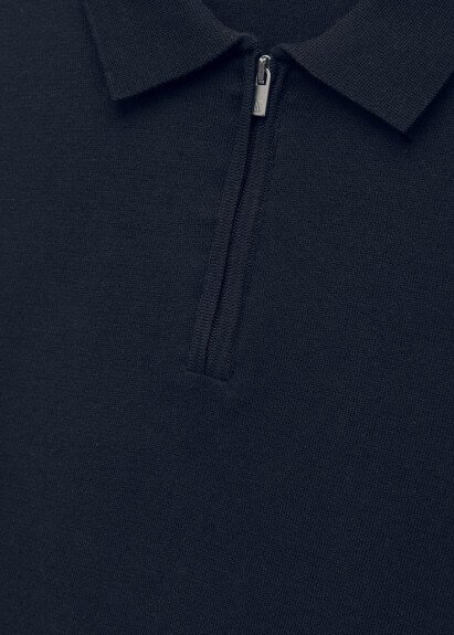 Lacivert Renk Polo Yaka Triko - 2