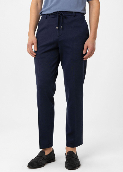 Lacivert Renk Rahat Kesim Örme Jogger Pantolon - Boris Becker