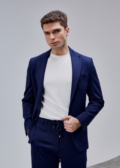 Lacivert Renk Slim Fit Casual Erkek Ceket - Boris Becker