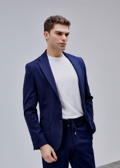 Lacivert Renk Slim Fit Casual Erkek Ceket - 3