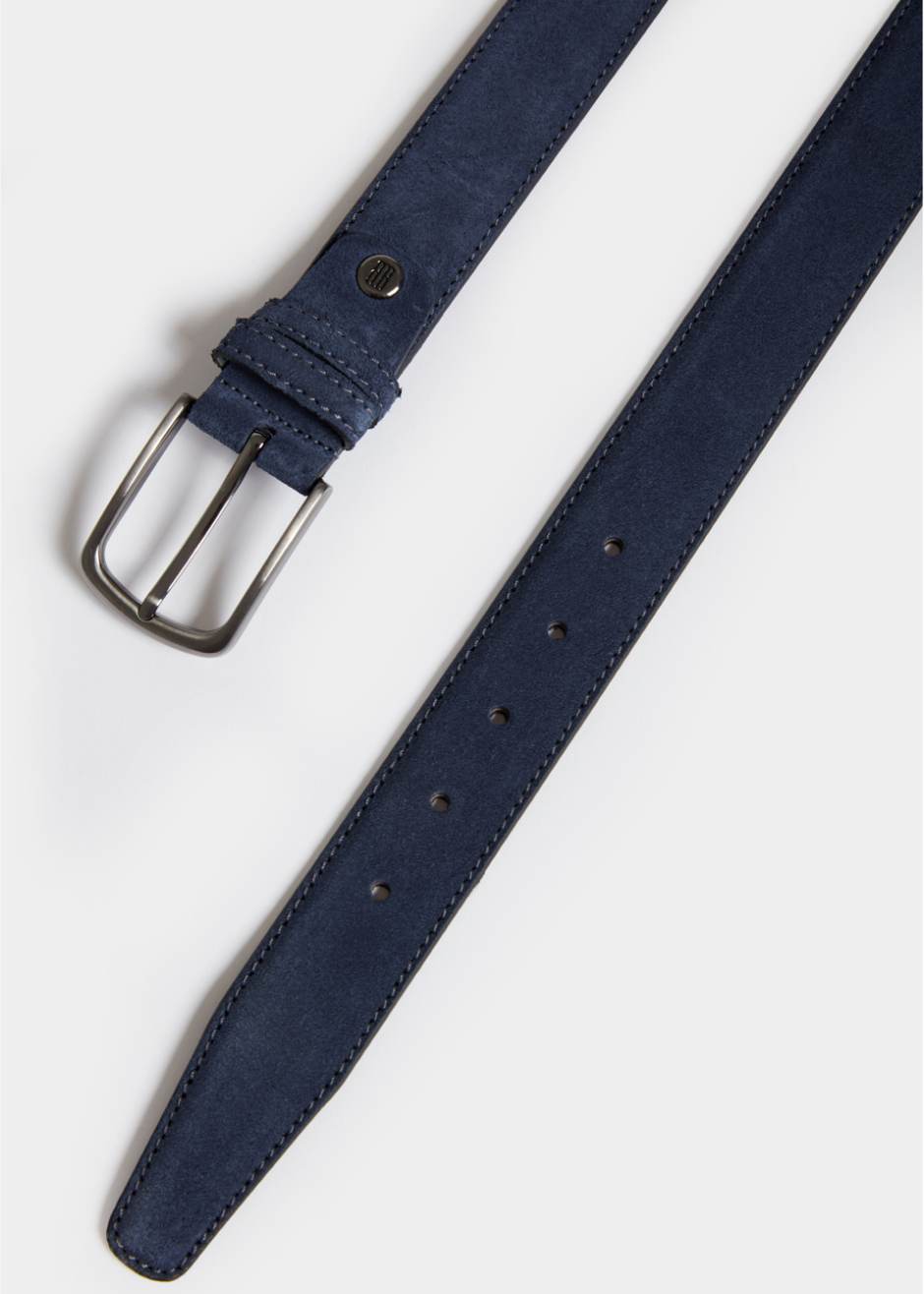 Lacivert Renk Süet Kemer - Boris Becker