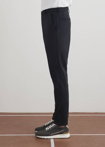 Lacivert Renk Teknik Chino Pantolon - 4