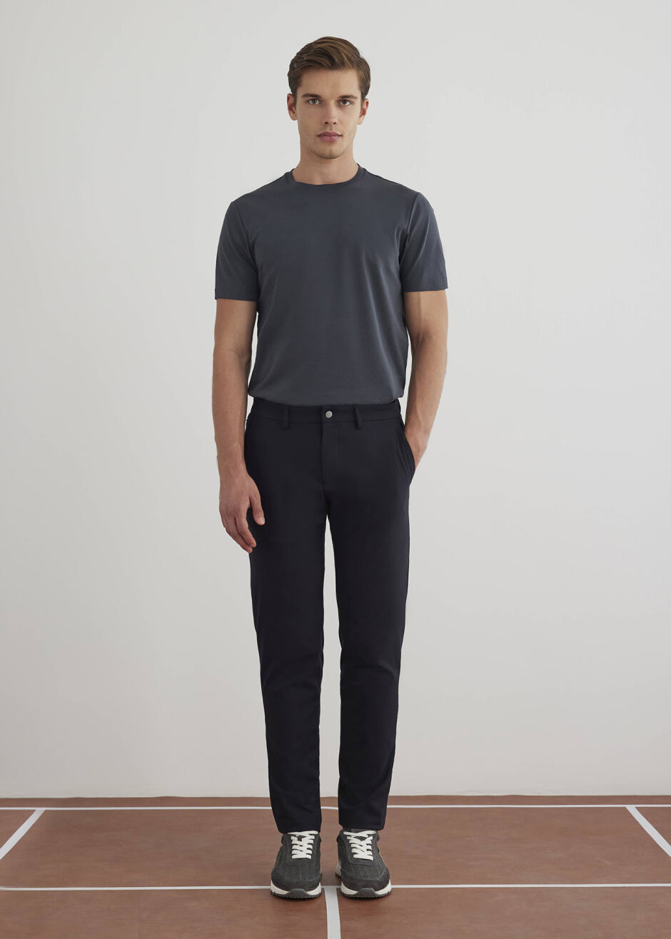 Lacivert Renk Teknik Chino Pantolon - Boris Becker