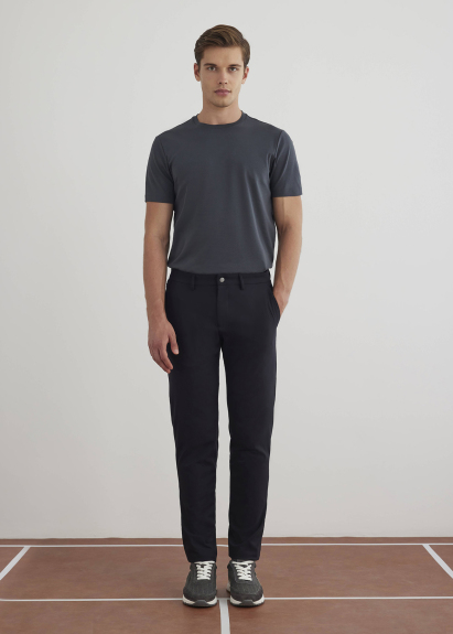 Lacivert Renk Teknik Chino Pantolon 