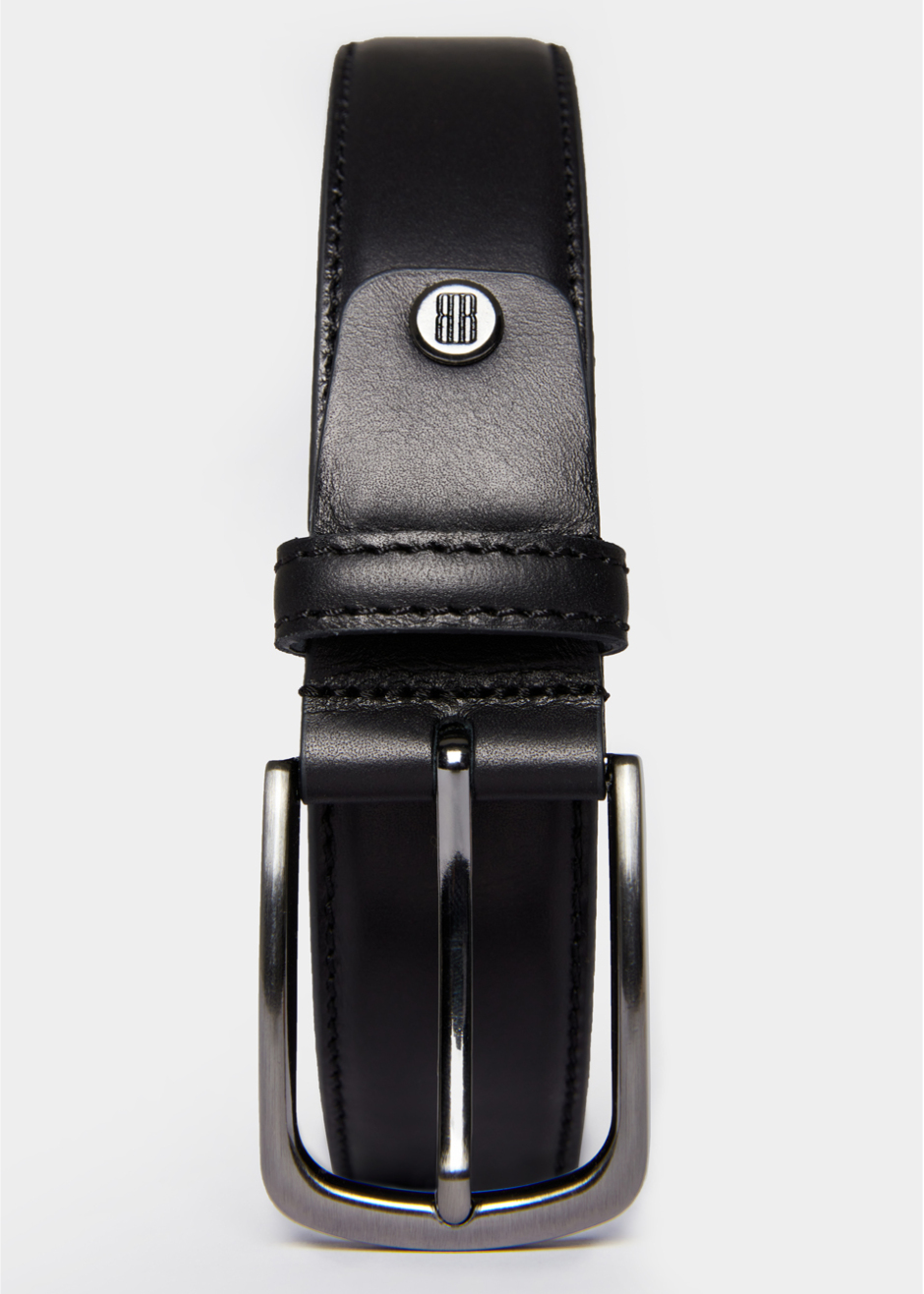 Siyah Renk Deri Kemer - Boris Becker