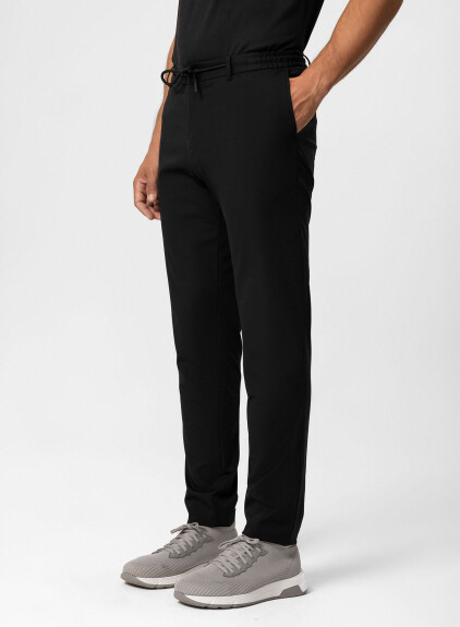 Siyah Renk Teknik Chino Pantolon 